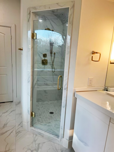 custom shower glass, shower and tile flooring installation, wfa's custom hardwood floors, houston texas